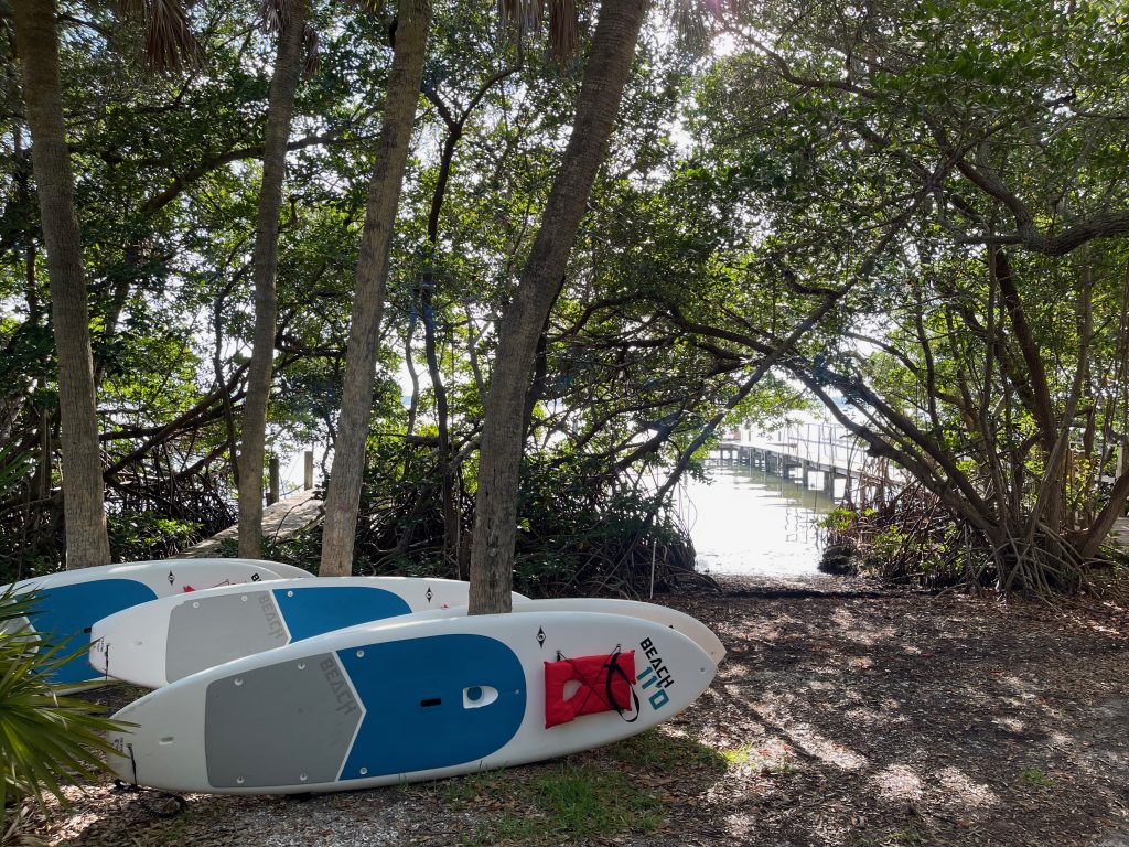 Paddle board rentals and kayak rentals include delivery to palm island