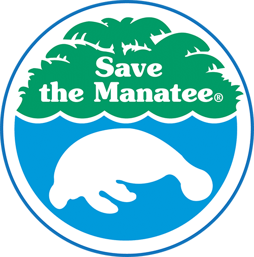 manatee with save the manatee text